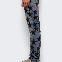 Amiri Chemist Leather Stars Jean Clay Indigo