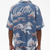 Amiri All Over Pegasus Bowling Silk Shirt
