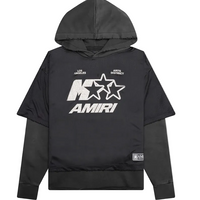 Amiri MA Star Mesh Hoodie Black