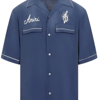 Amiri Saturday Night Camp Shirt Navy