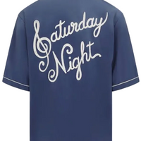 Amiri Saturday Night Camp Shirt Navy
