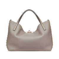 Valentino Small Rockstud Grainy Calfskin Tote Bag