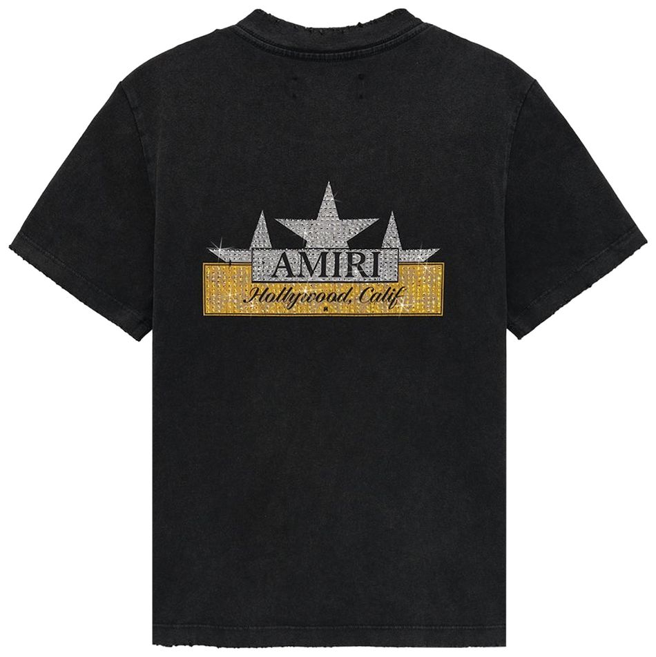 Amiri Crystal Star T-Shirt Black