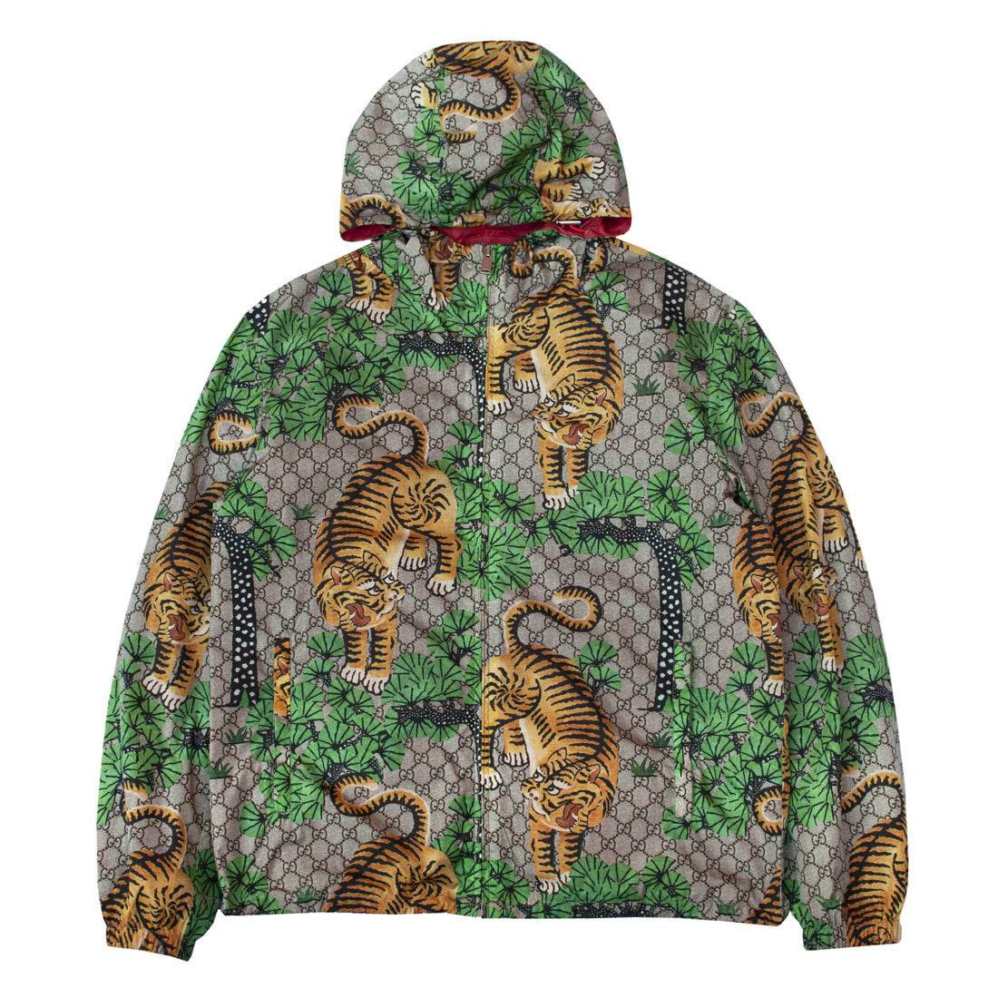 Gucci GG Supreme Bengal Tiger Print Windbreaker