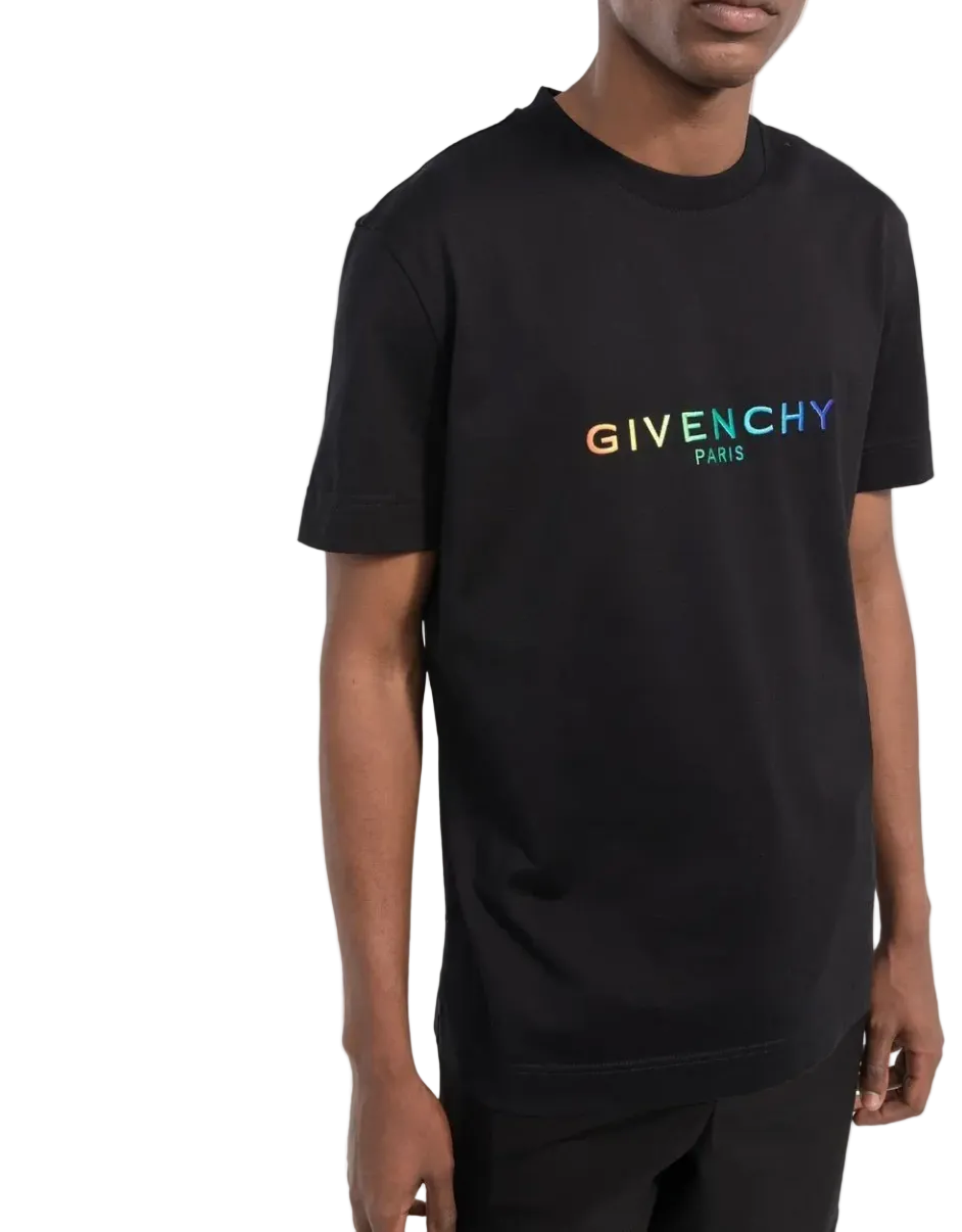 Givenchy Rainbow Embroidery Logo T-Shirt