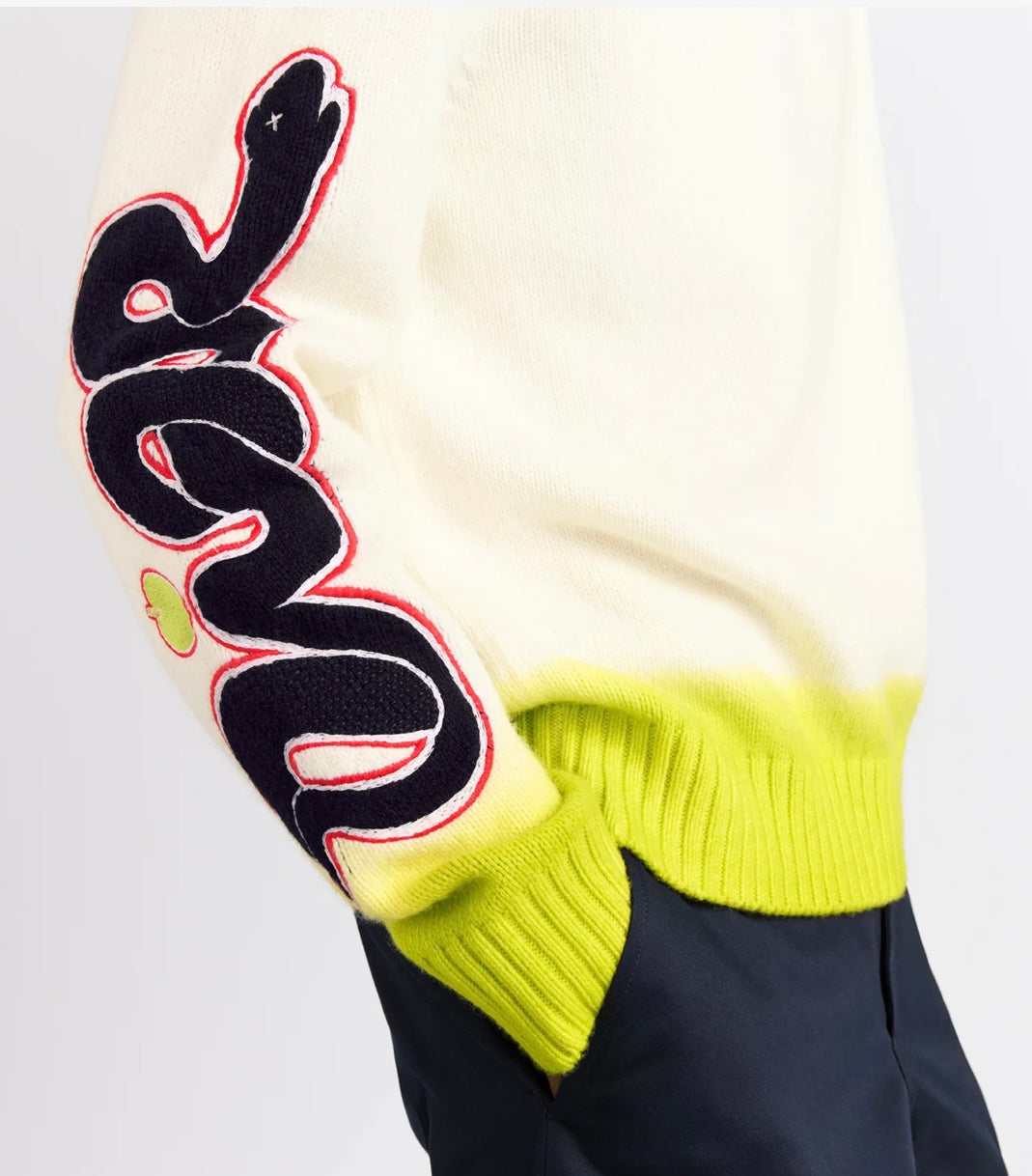 Dior x KAWS Embroidery Knitted Wool Sweater