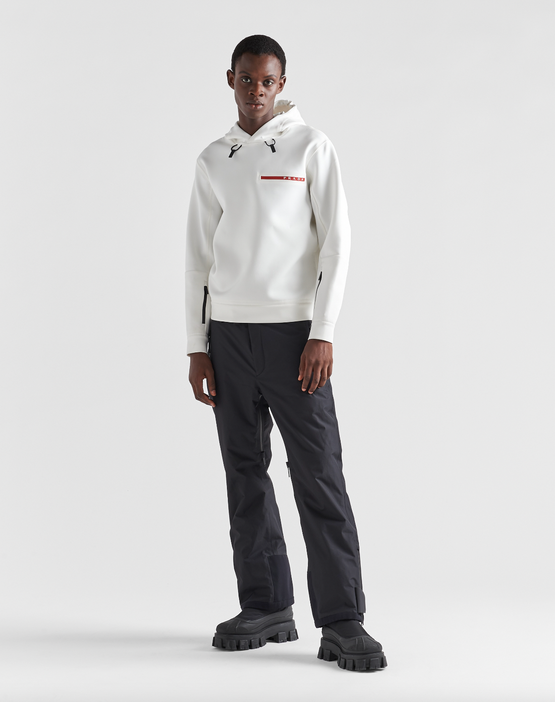 Prada Linea Rossa Double Tec Jersey Hoodie