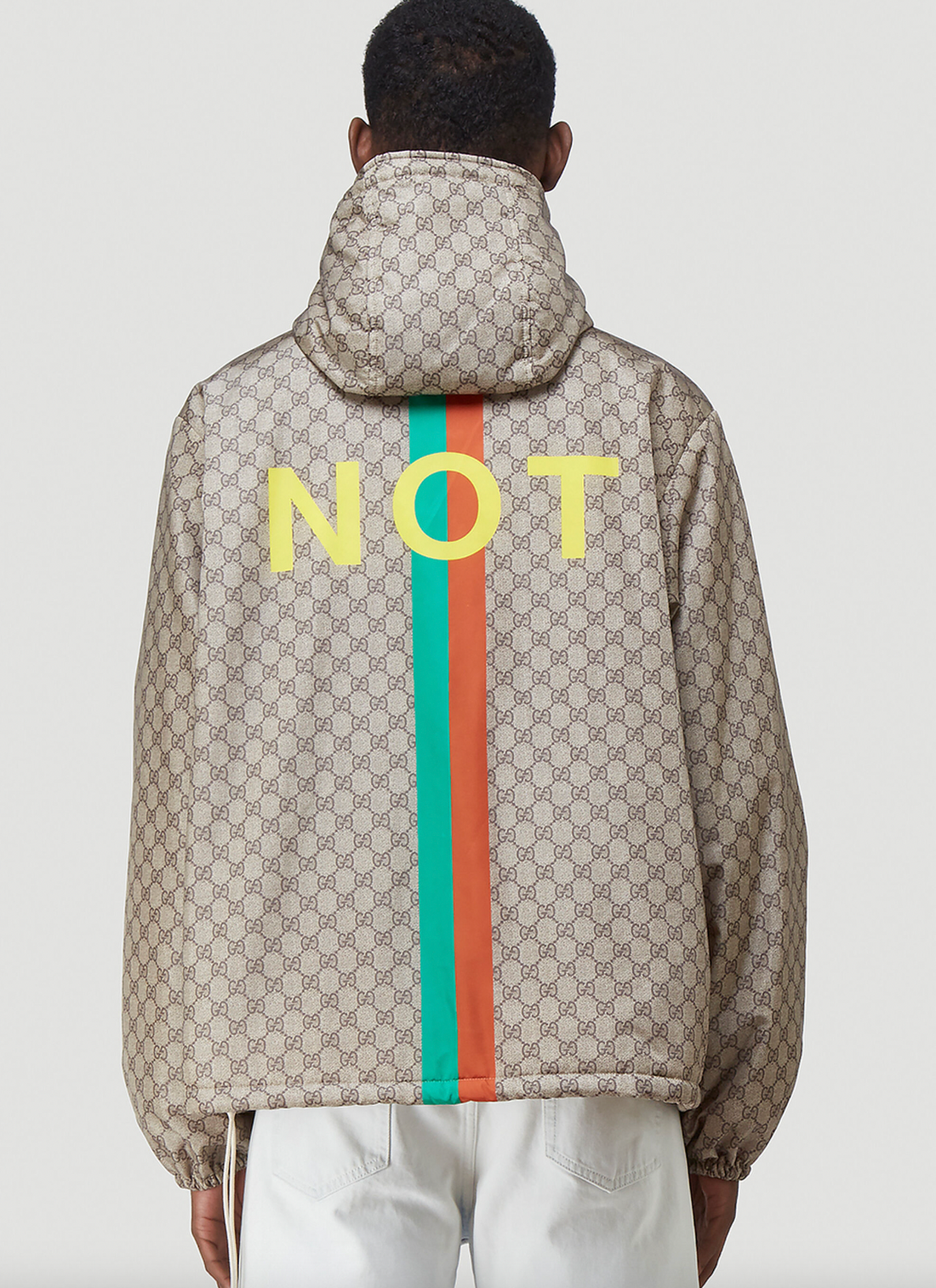 Gucci GG Supreme "FAKE NOT" Nylon Windbreaker