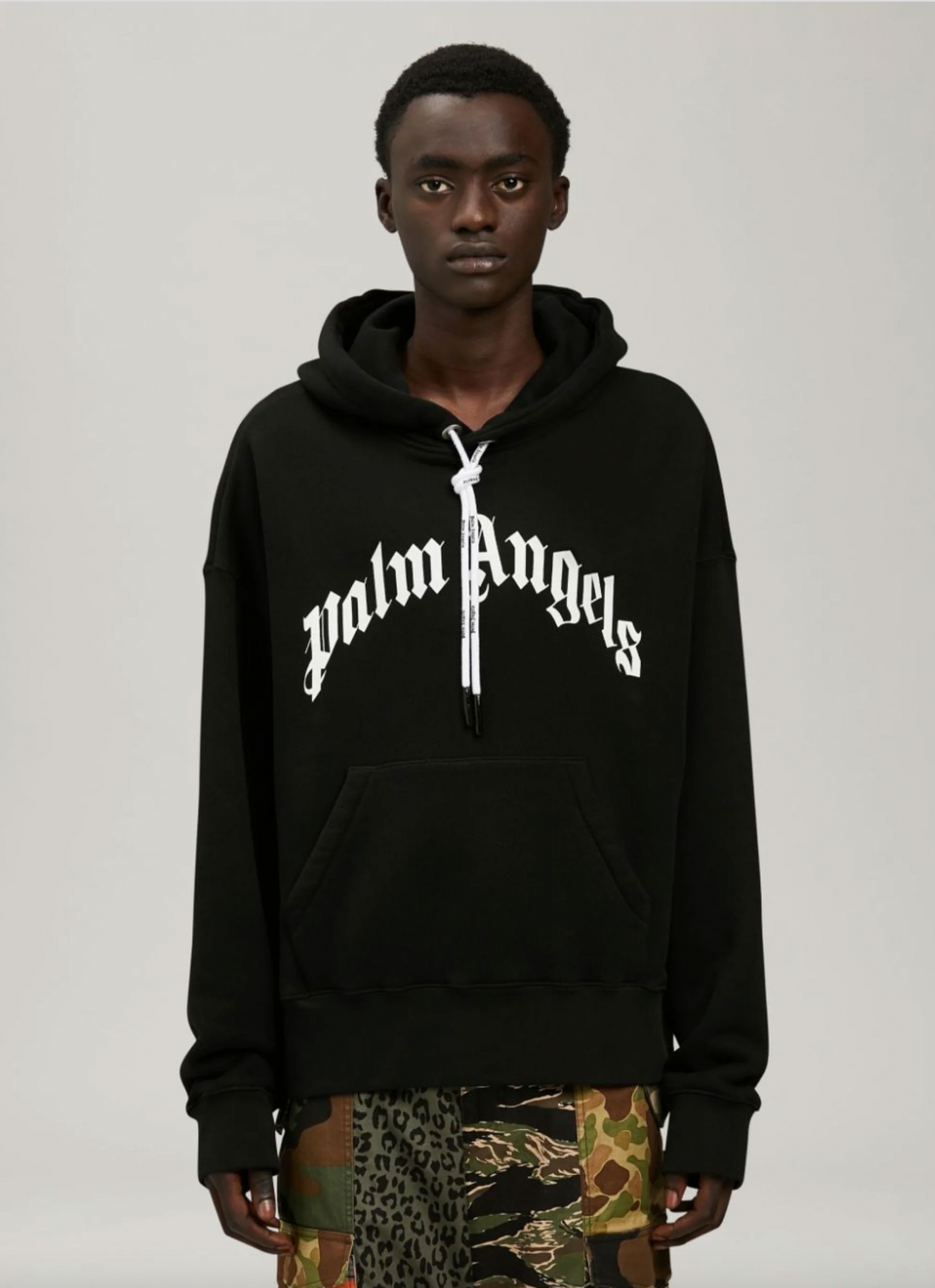 Palm Angels Curved Logo Hoodie