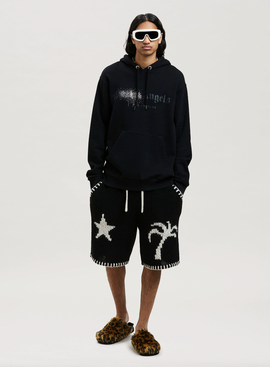 Palm Angels Rhinestone Spray Hoodie