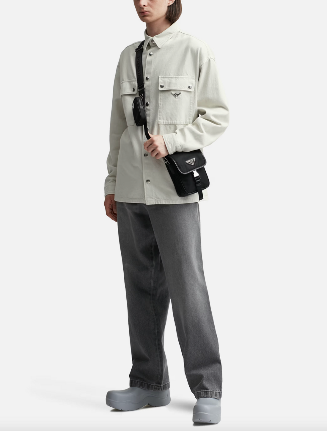 Prada Re-Nylon and Saffiano Leather Shoulder Bag