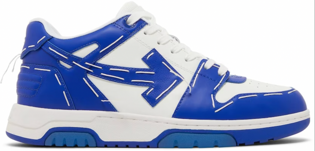 Off-white Out Of Office Sneaker Calf Leather White Blue Stitching