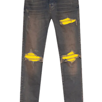 Amiri MX1 Ultrasuede Dark Indigo Yellow
