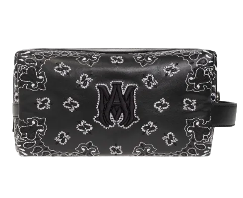 Amiri Bandana Logo Toiletry Bag