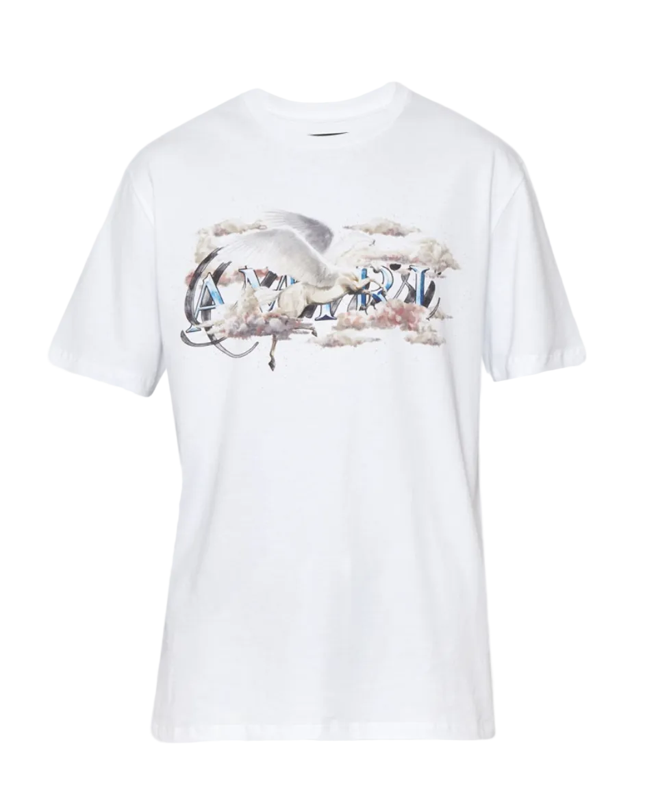 Amiri Pegasus Script Logo T-Shirt White