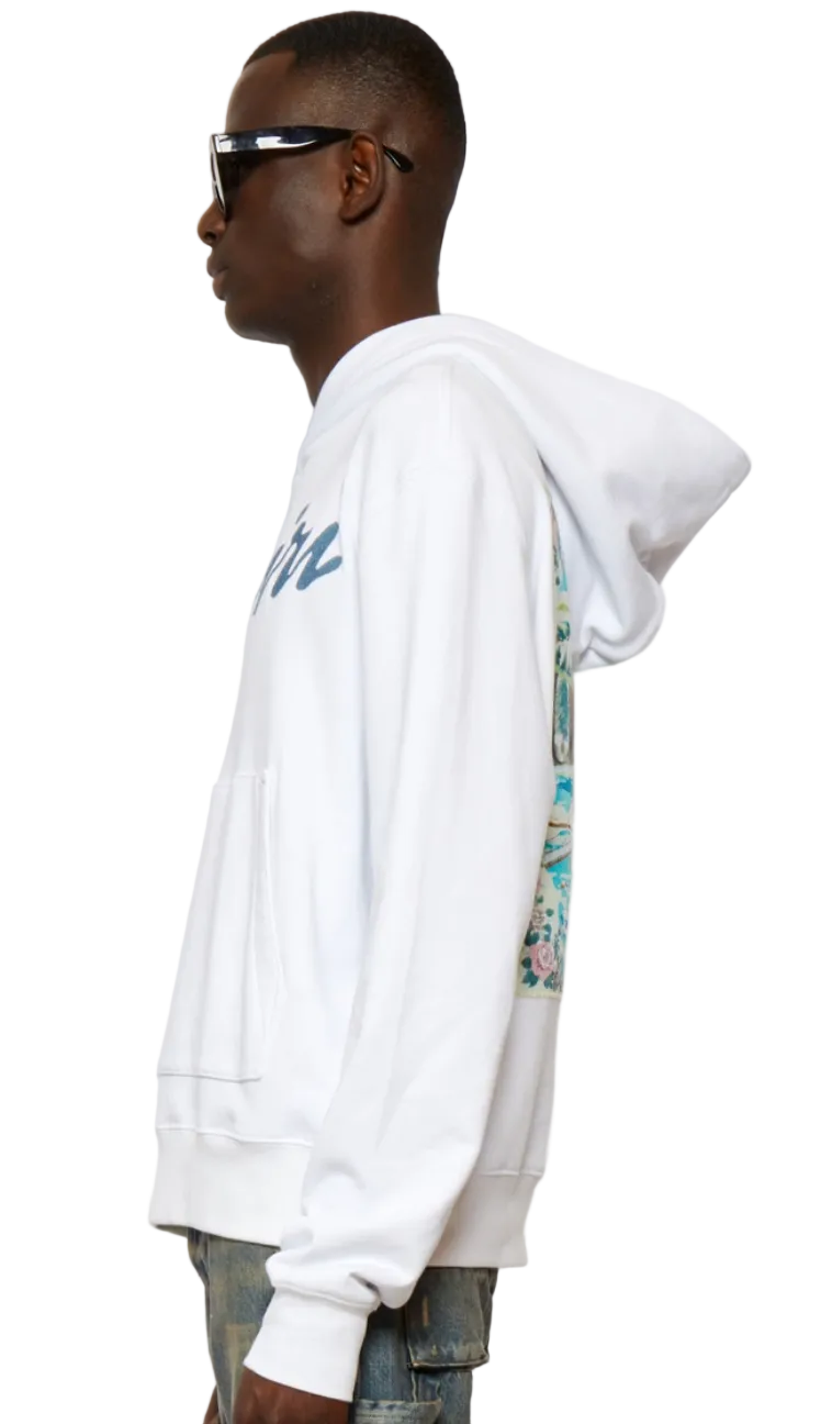 Amiri California Hawaiian Hoodie White
