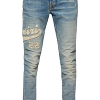 Amiri Varsity Applique Logo Jeans Clay