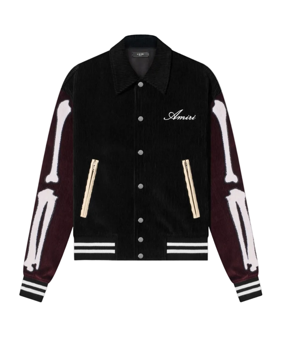 Amiri Corduroy Bones Varsity Jacket