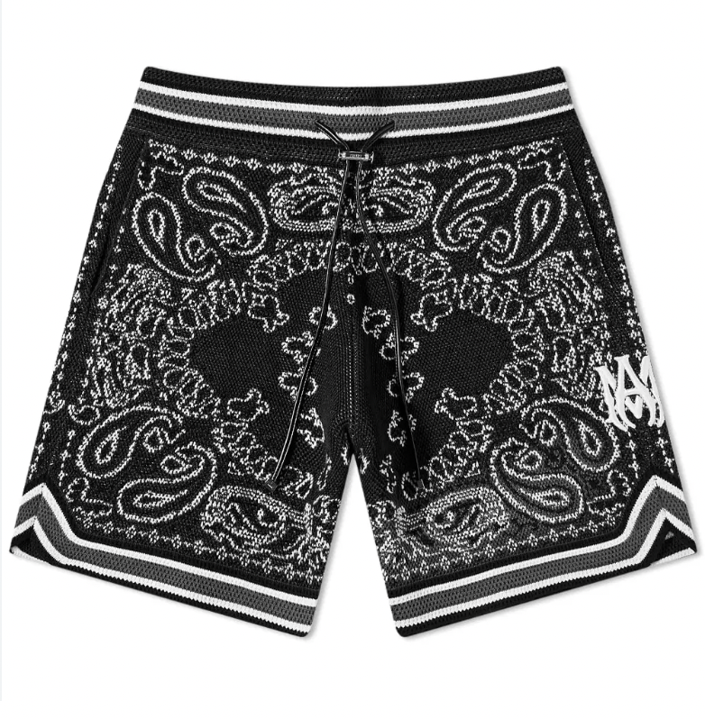 Amiri Bandana Embroidery Shorts