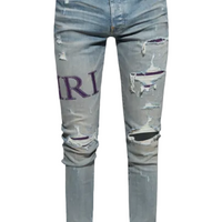 Amiri Serif Logo Jeans Clay Indigo