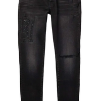 Amiri Distressed Amiri Logo Jean Aged Black