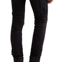 Amiri Distressed Amiri Logo Jean Aged Black