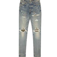 Amiri MX1 Neon Plaid Clay Indigo Jeans