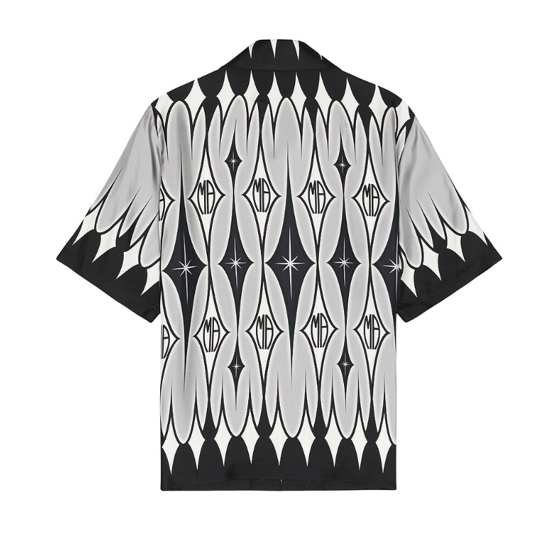 Amiri Argyle Printed Silk Shirt