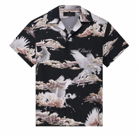 Amiri All Over Pegasus Bowling Silk Shirt