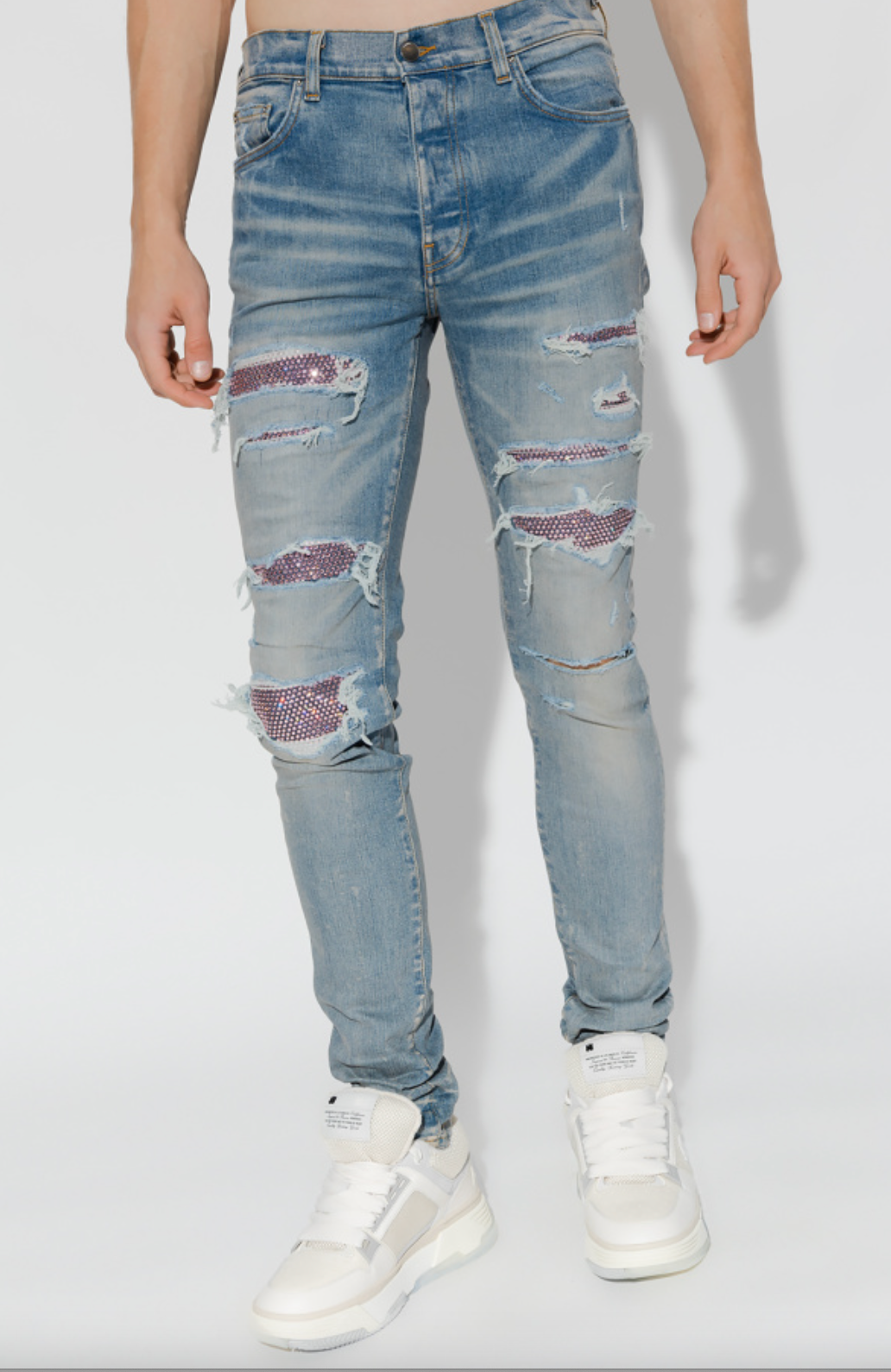 Amiri Crystal Thrasher Jeans Clay Indigo