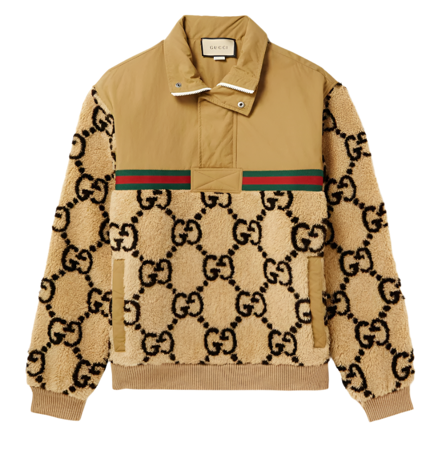Gucci GG Jacquard Wool-Blend Fleece Jacket