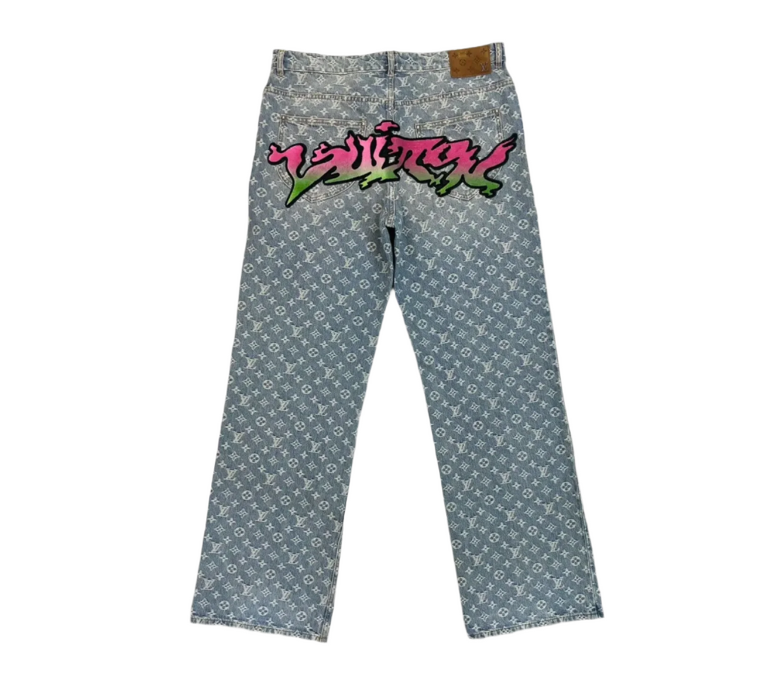 Louis Vuitton Monogram Graffiti Jeans