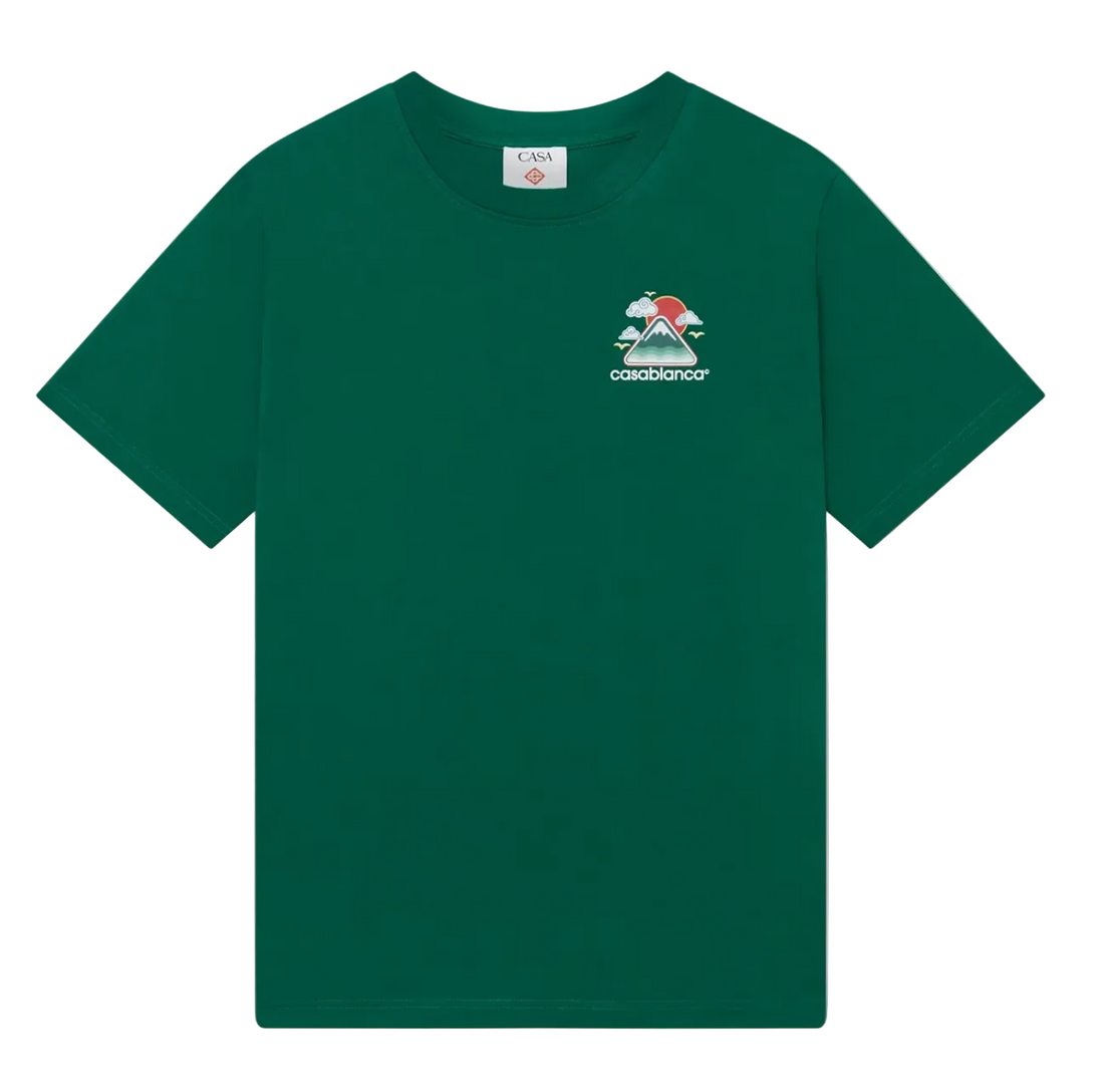 Casablanca Green Montagne Ondulee T-shirt