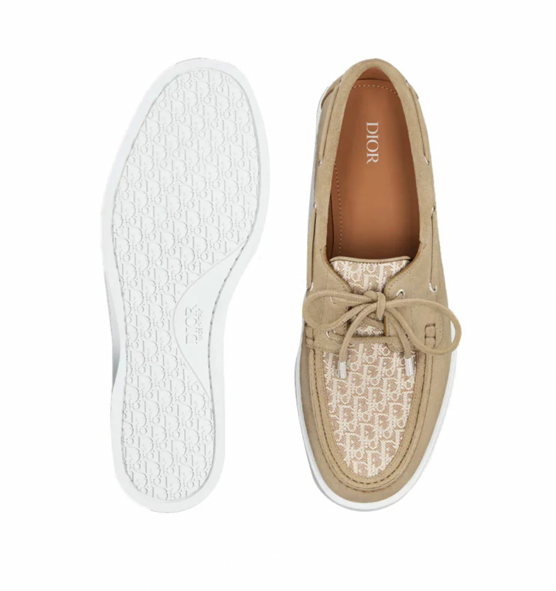 Dior Granville Suede Oblique Jacquard Lace-up Loafer