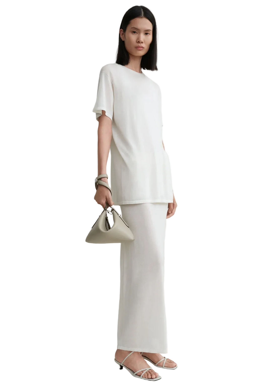 Toteme Bevel Leather Wristlet Bag