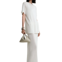 Toteme Bevel Leather Wristlet Bag