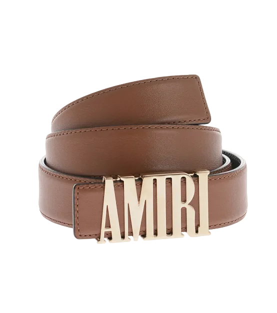 Amiri Logo Belt Brown