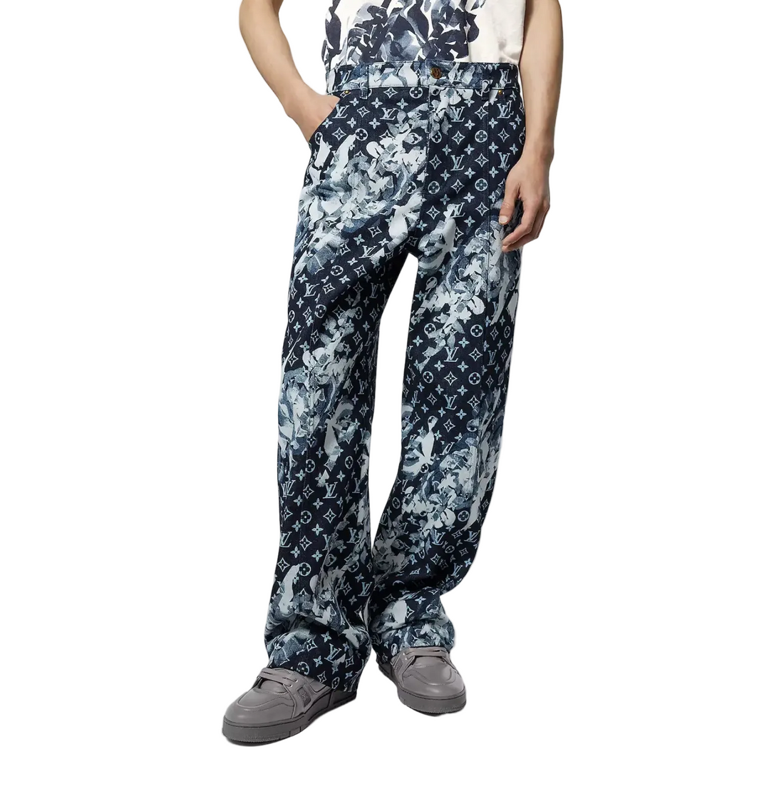 Louis Vuitton Floral Monogram Jeans