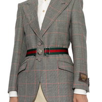 Gucci Belted Wool Blazer Jacket Women