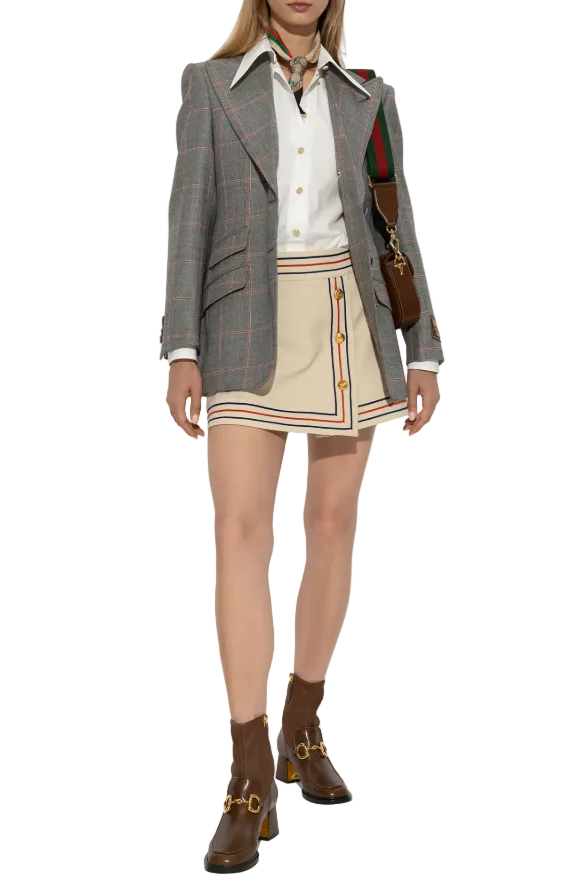 Gucci Belted Wool Blazer Jacket Women