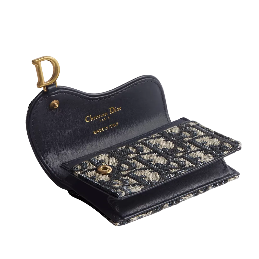 Dior Saddle Bloom Oblique Card Holder