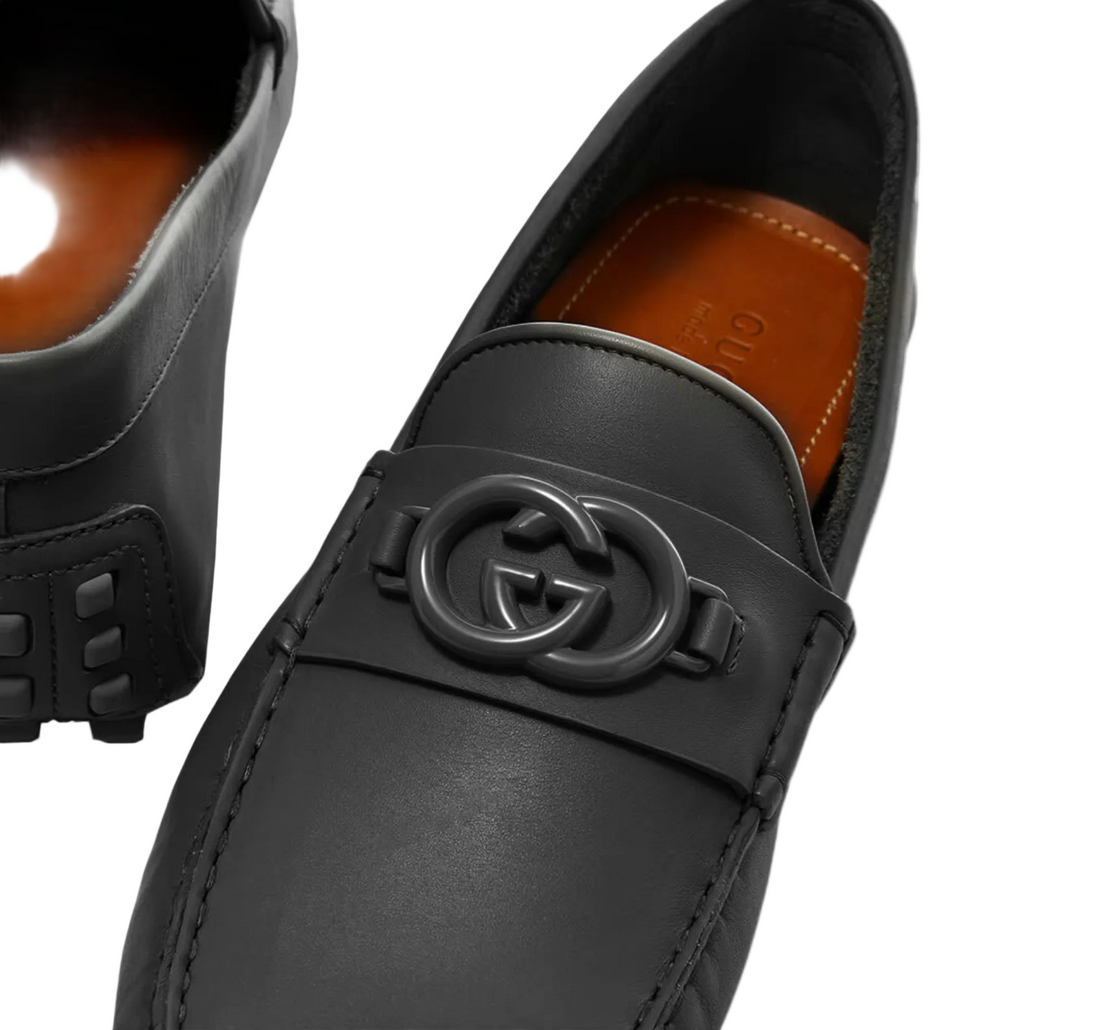 Gucci Ayrton GG Black Leather Loafer
