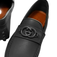 Gucci Ayrton GG Black Leather Loafer