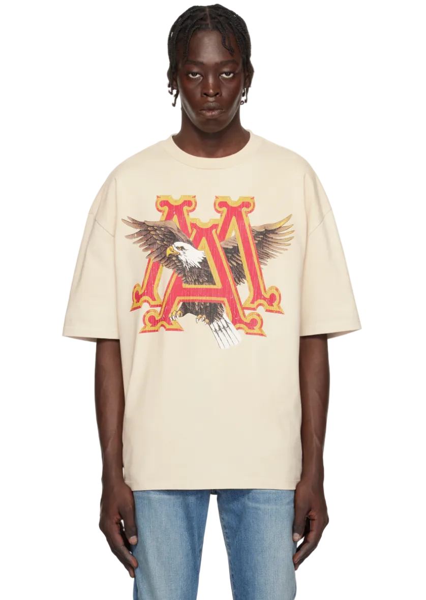 Amiri Vintage MA Eagle Oversized T-Shirt Alabaster