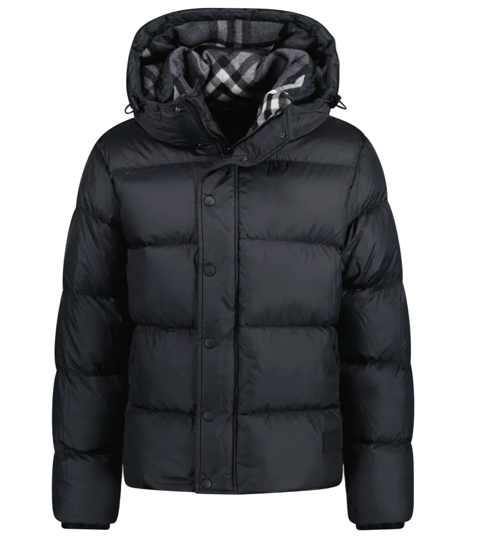 Burberry Logo Appliqué Nylon Puffer Jacket