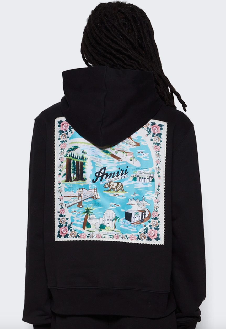 Amiri California Hawaiian Hoodie Black