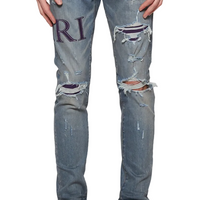 Amiri Serif Logo Jeans Clay Indigo