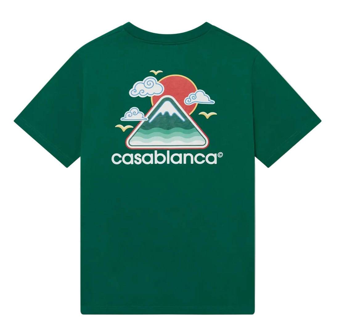 Casablanca Green Montagne Ondulee T-shirt