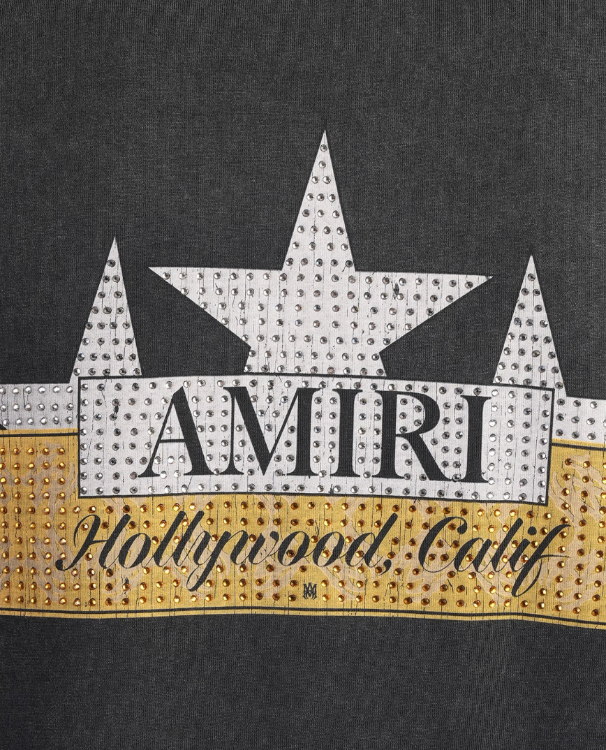 Amiri Crystal Star T-Shirt Black