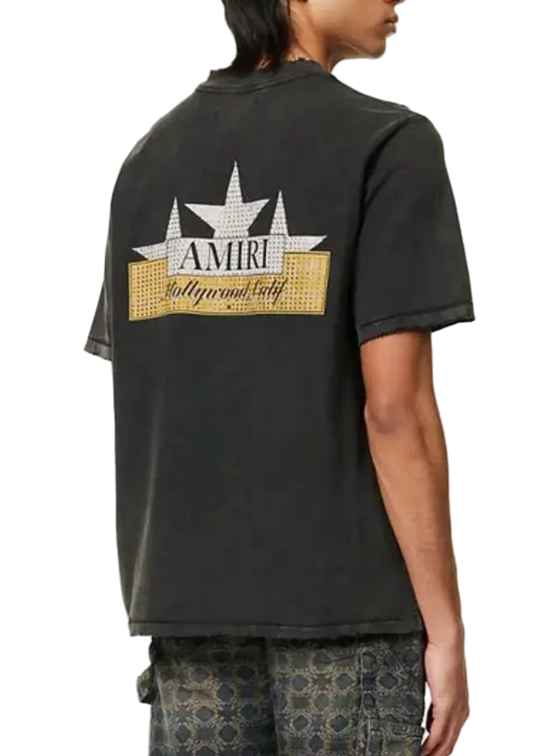Amiri Crystal Star T-Shirt Black